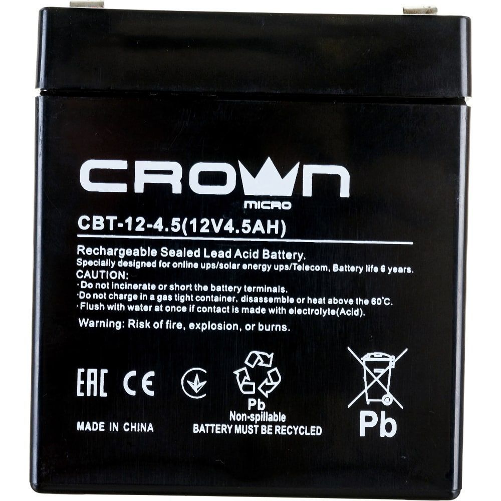 Аккумулятор CROWN MICRO CBT-12-4.5