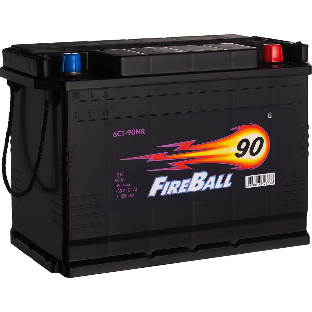 Аккумулятор FIRE BALL 6ст 90 NR высокий 780 А CCA