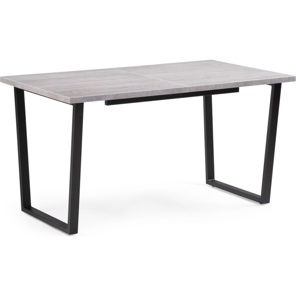 Деревянный стол Woodville Лота Лофт 140 25 мм бетон / черный матовый