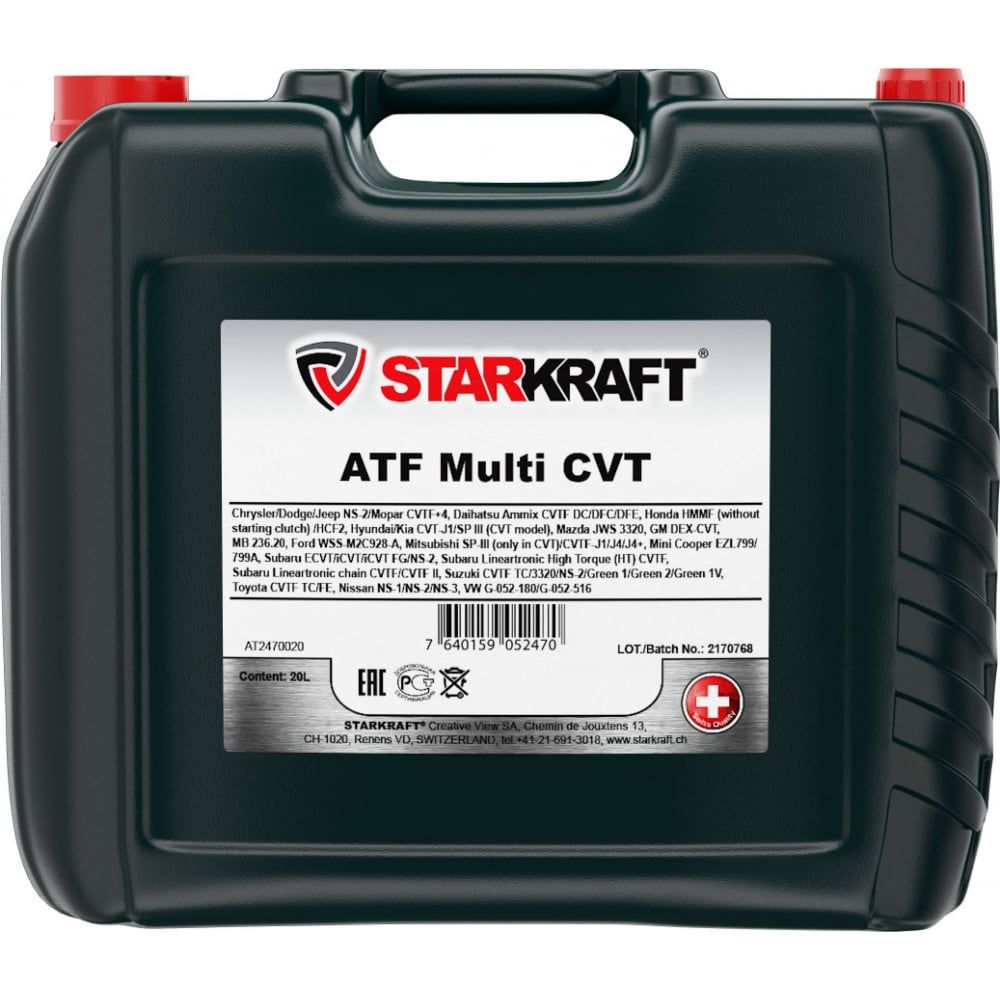 Синтетическая жидкость для бесступенчатых вариаторов STARKRAFT ATF Multi CVT