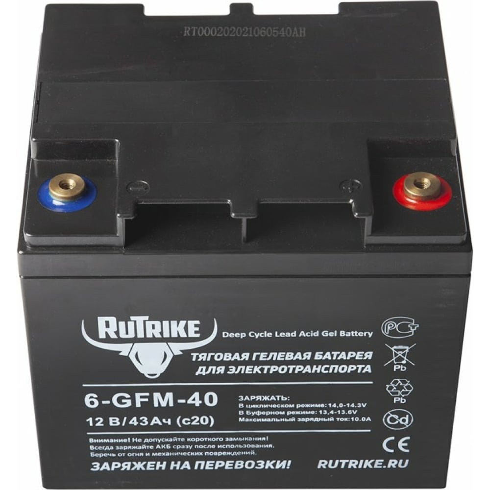 Тяговый аккумулятор Rutrike 6-GFM-40