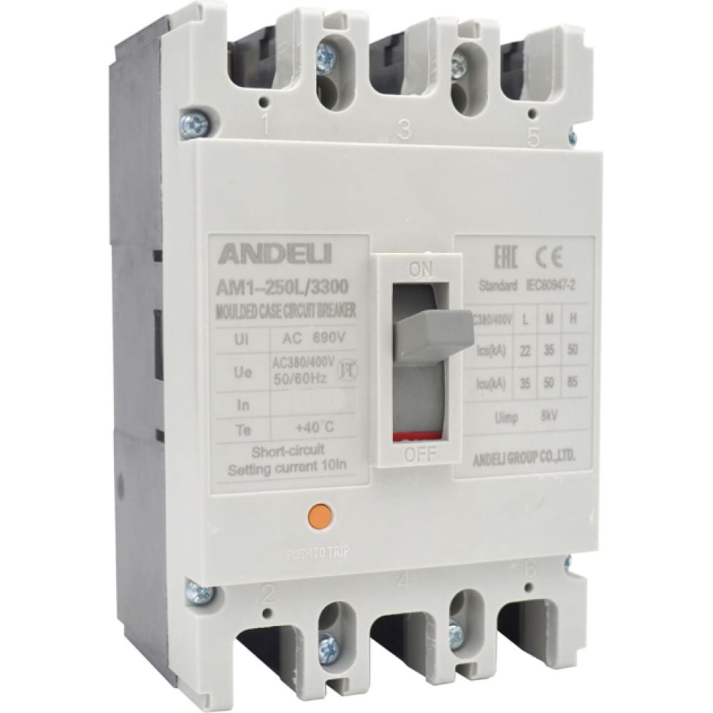 Автоматический выключатель ANDELI AM1-250L