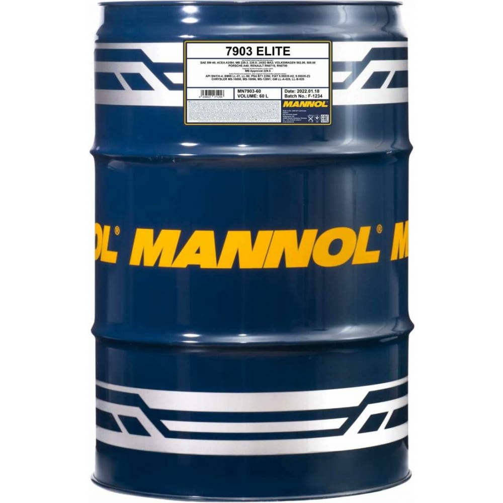 Синтетическое моторное масло MANNOL ELITE 5W-40