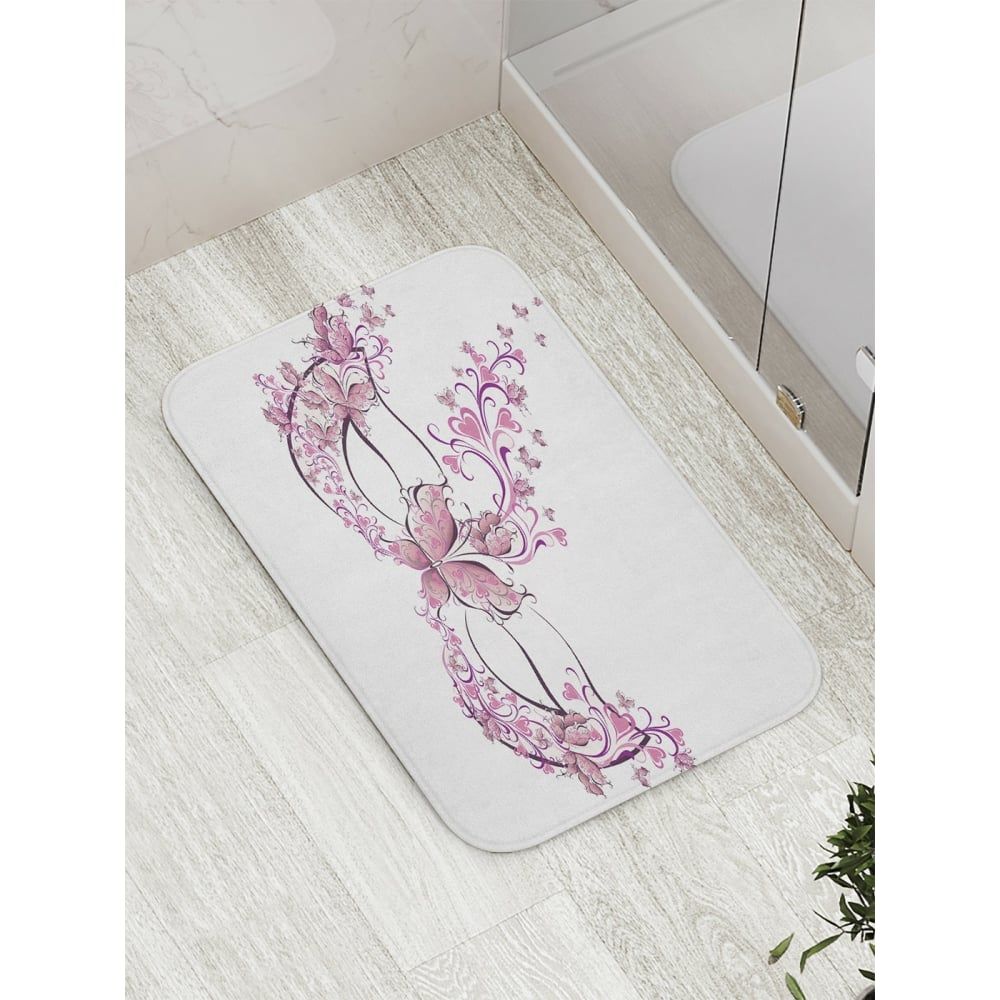 Противоскользящий коврик для ванной, сауны, бассейна JOYARTY Цветочная маска