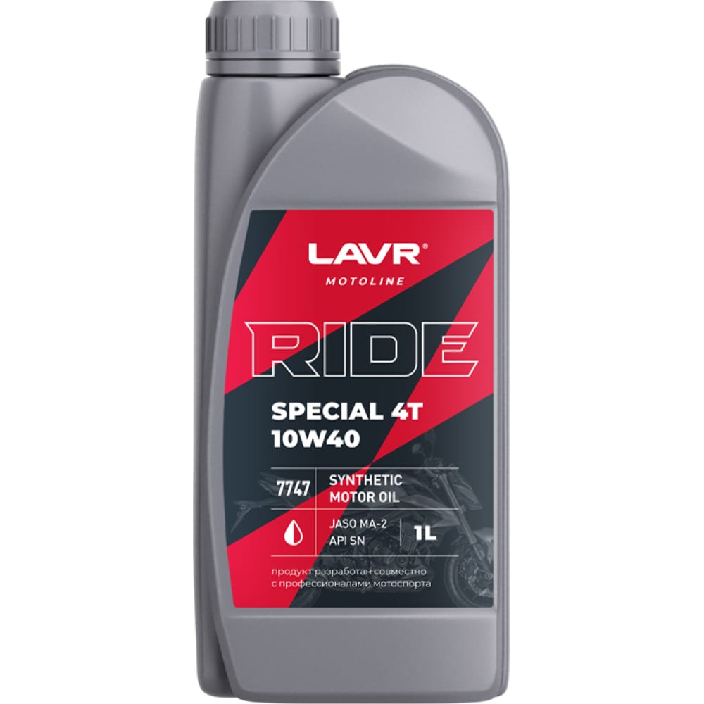 Моторное масло LAVR MOTO RIDE SPECIAL 4Т 10W40 SN, 1 л