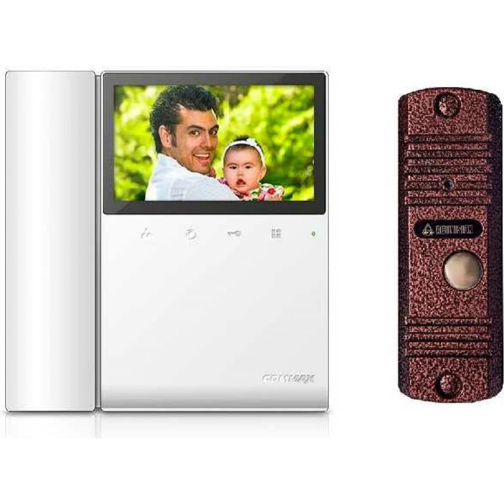 Комплект видеодомофона и вызывной панели COMMAX CDV-43K2 White/AVC305