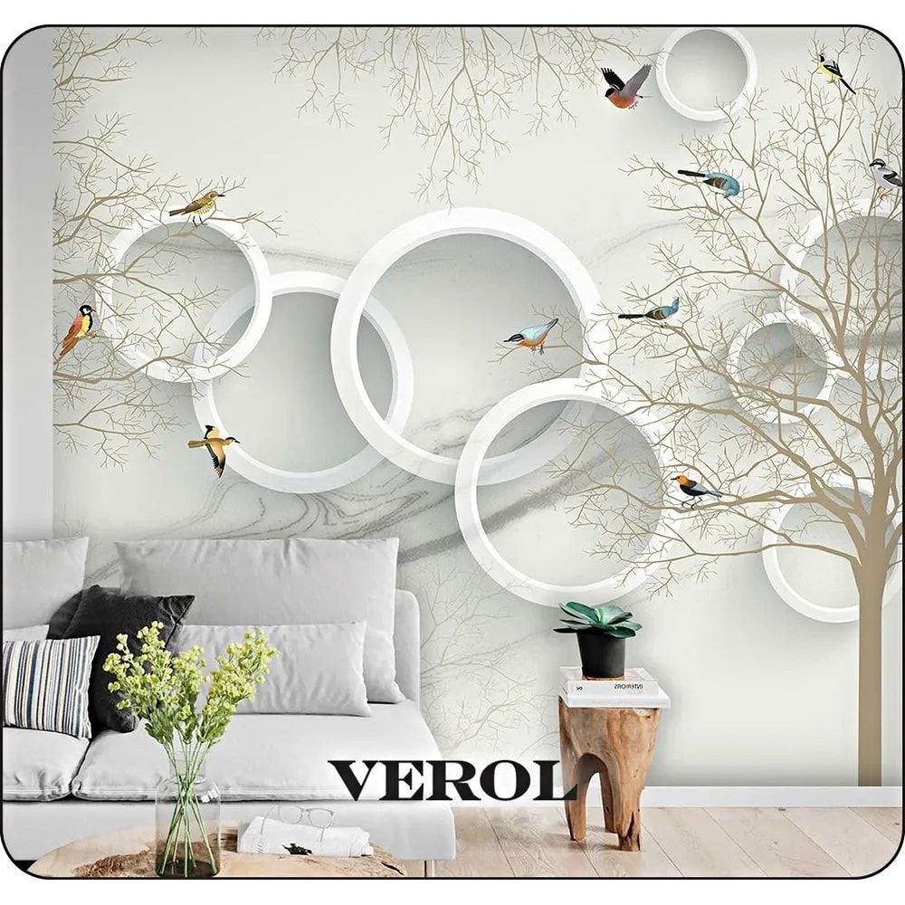 Флизелиновые фотообои Verol абстракция с деревьями