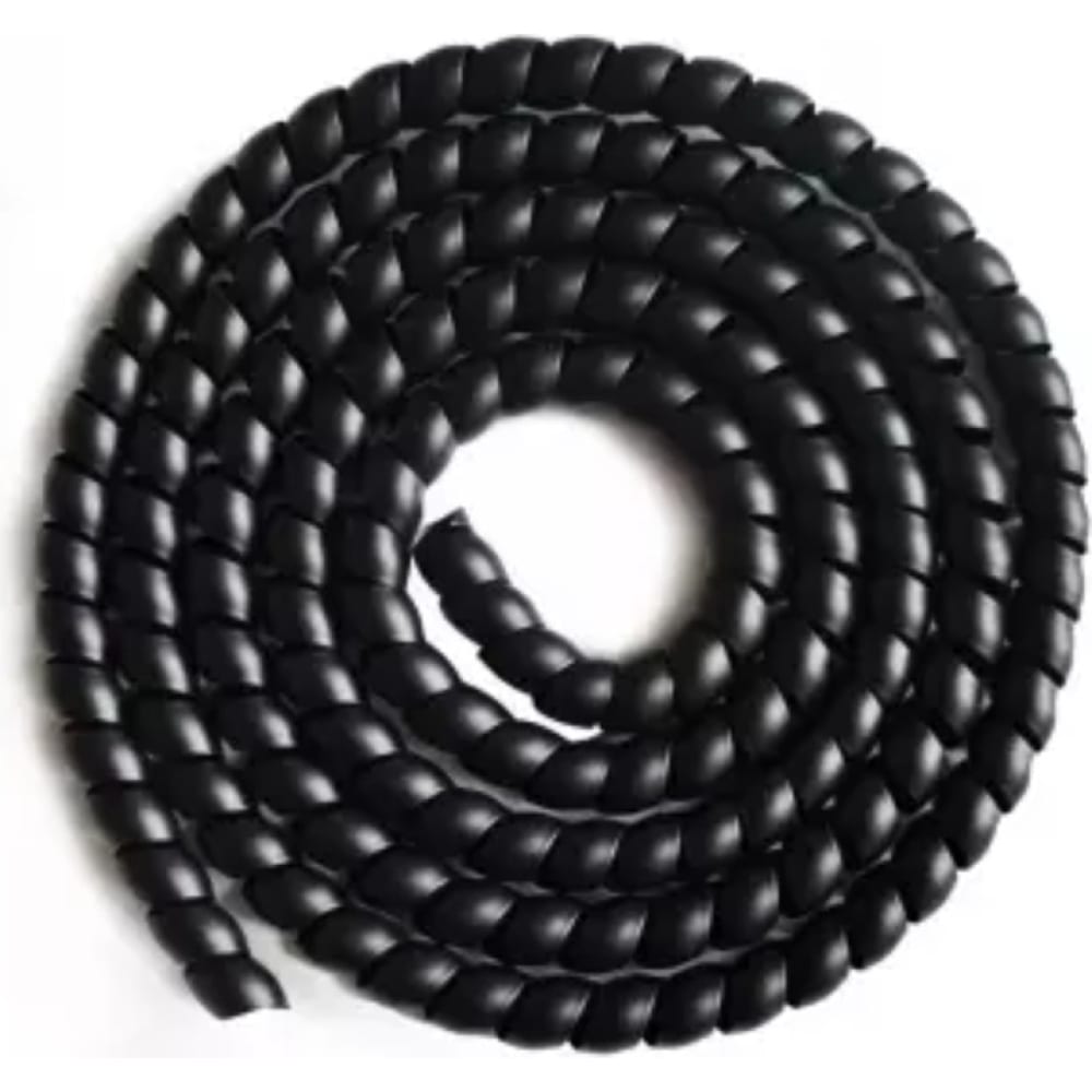 Спиральная пластиковая защита PARLMU SG-40-C11-k5, полипропилен, размер 40, выпуклая поверхность, цвет черный, длина 5 м