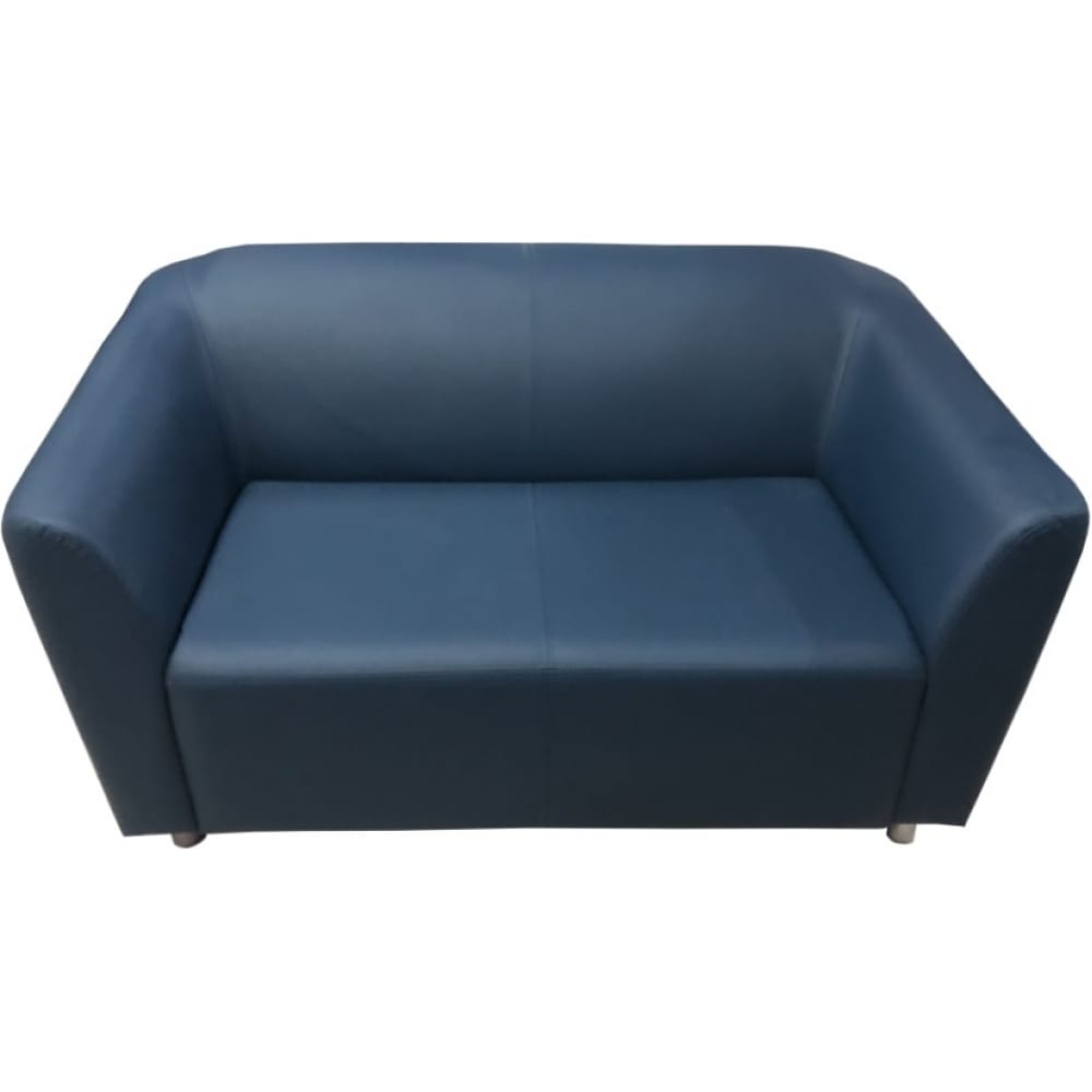 Двухместный диван Мягкий Офис темно-синий