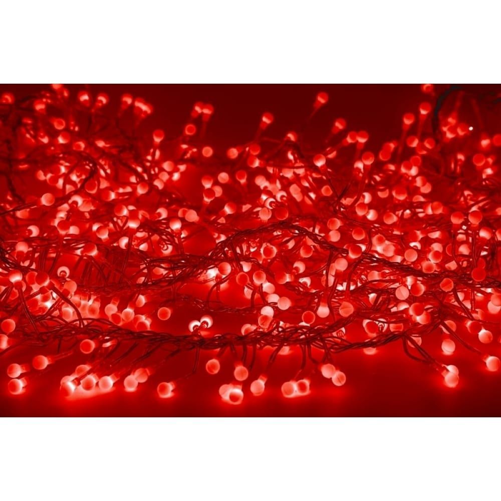 Гирлянда Neon-Night Мишура 3м, прозрачный ПВХ, 288LED Красные