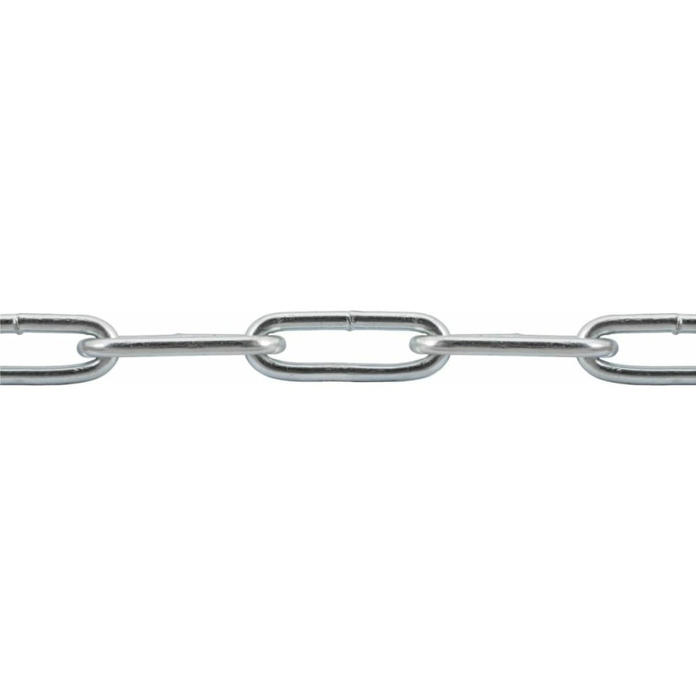 Сварная длиннозвенная оцинкованная цепь Rizzel DIN 763 LLC 4