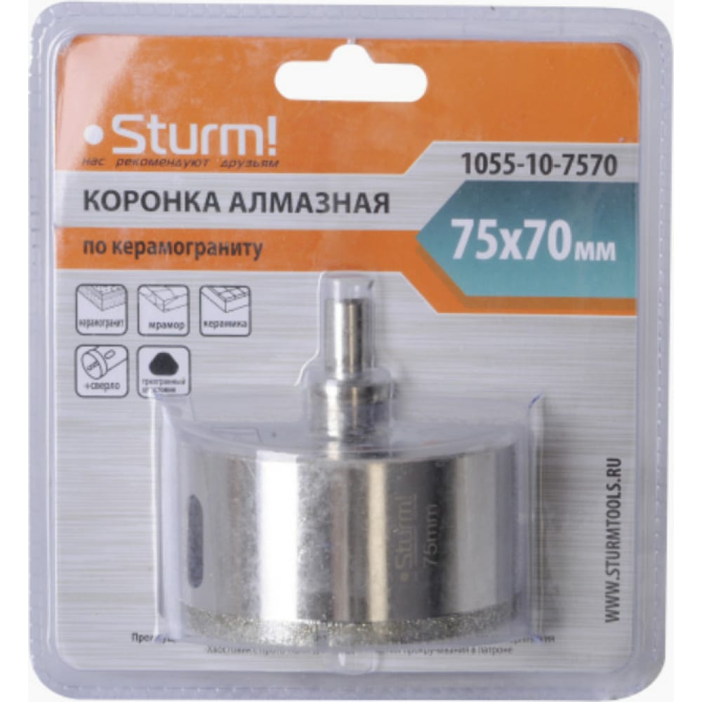 Алмазная коронка Sturm 1055-10-7570