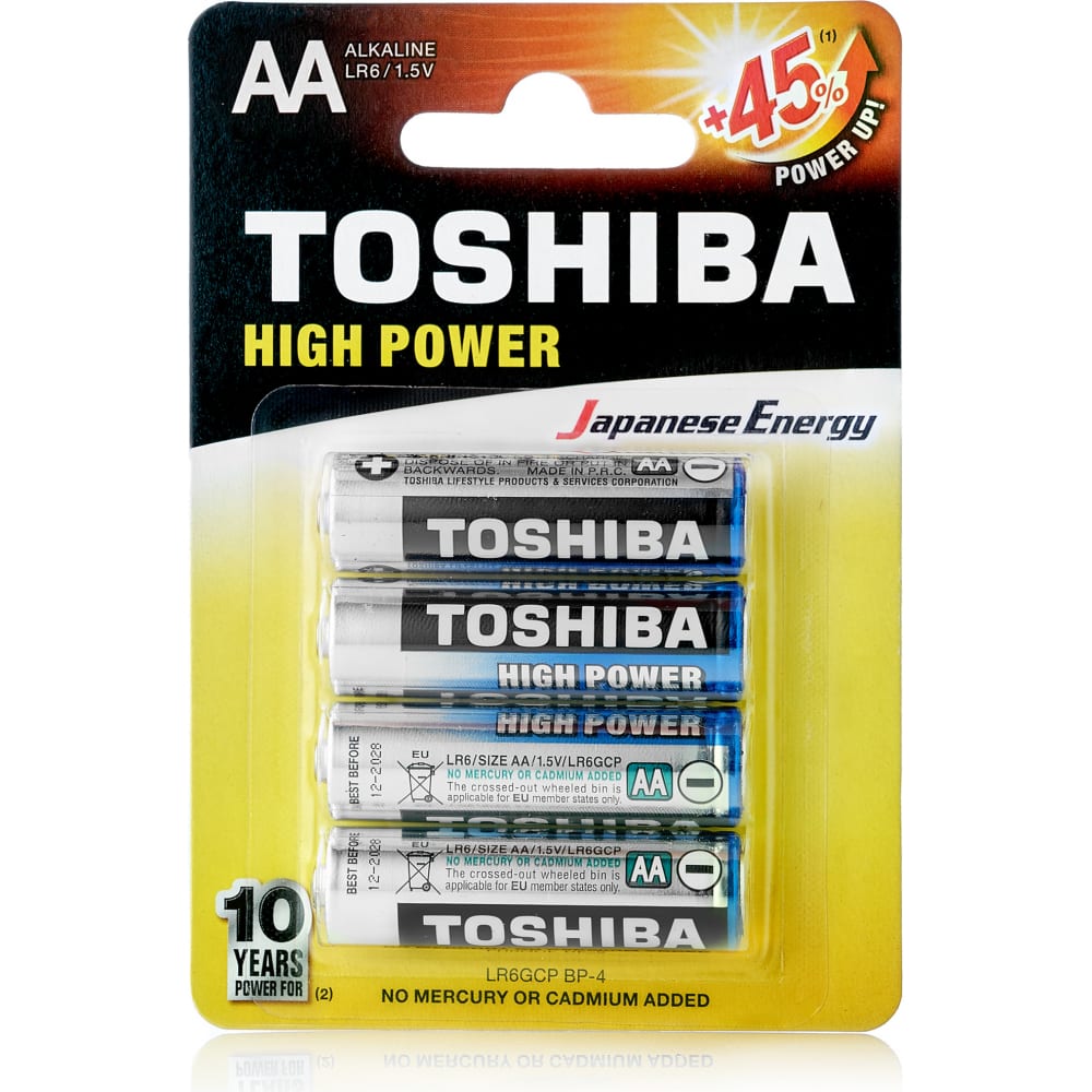 Алкалиновый элемент питания Toshiba 3454