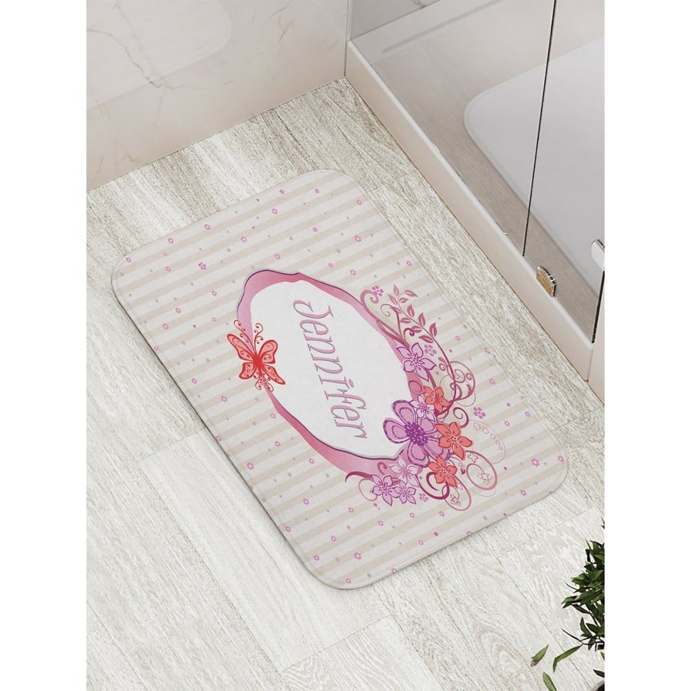 Противоскользящий коврик для ванной, сауны, бассейна JOYARTY Валентинка Дженифер