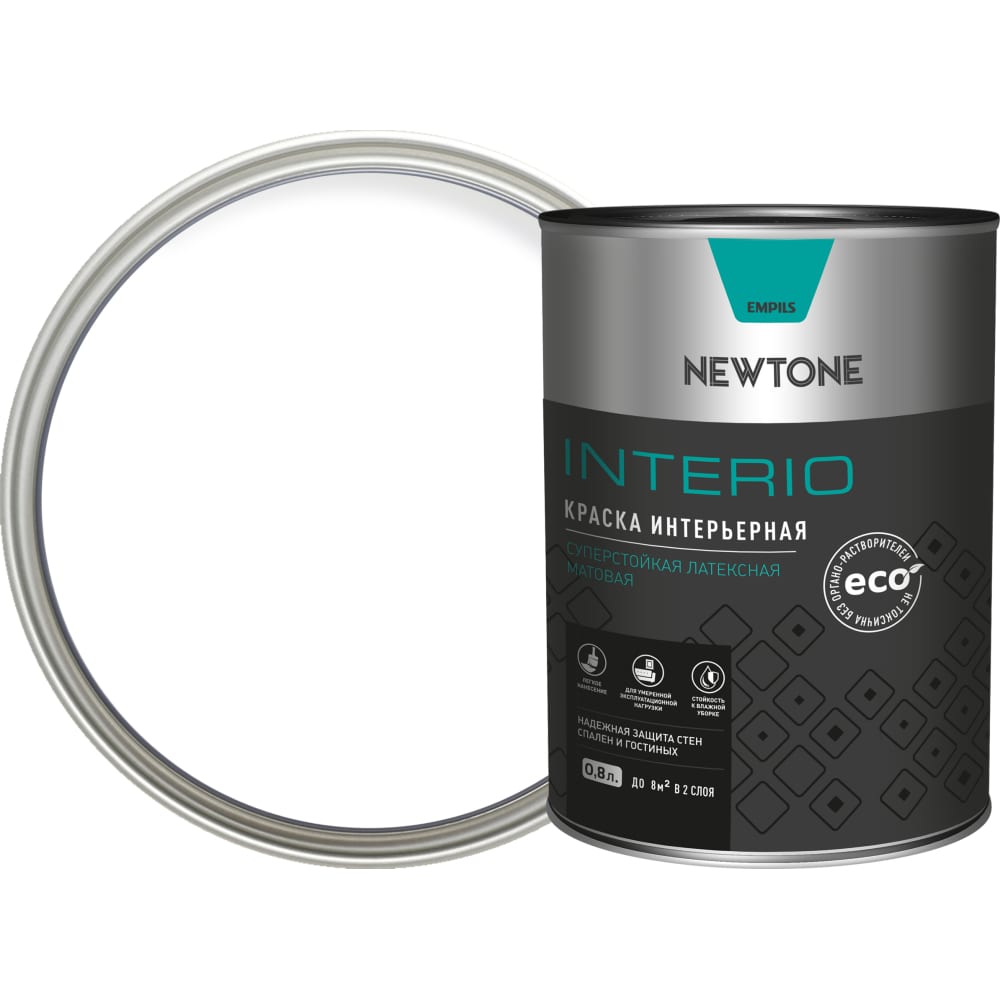 Суперстойкая интерьерная латексная воднодисперсионная краска Newtone INTERIO