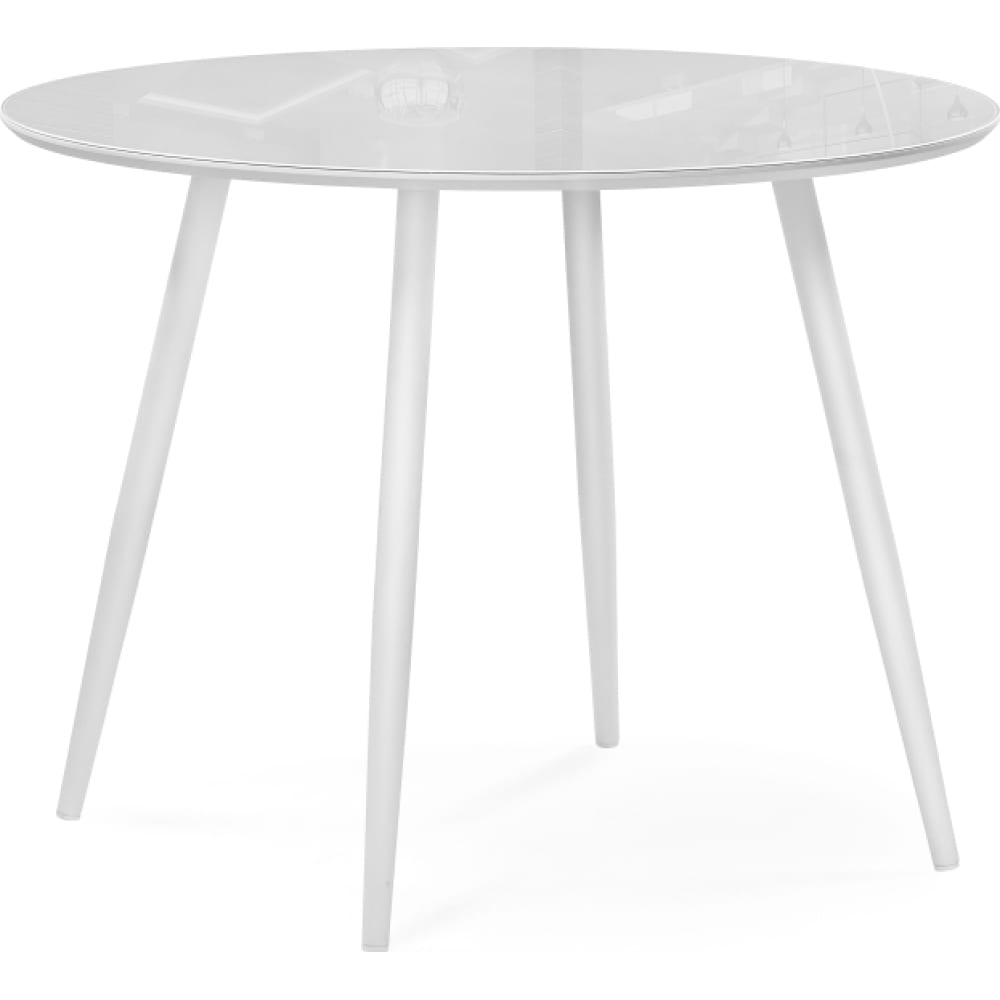 Стеклянный стол Woodville стеклянный стол Абилин 100x76 ультра белое стекло, белый, белый матовый