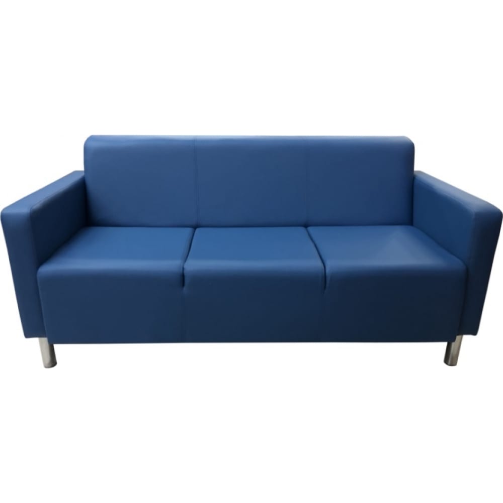 Трехместный диван Мягкий Офис синий